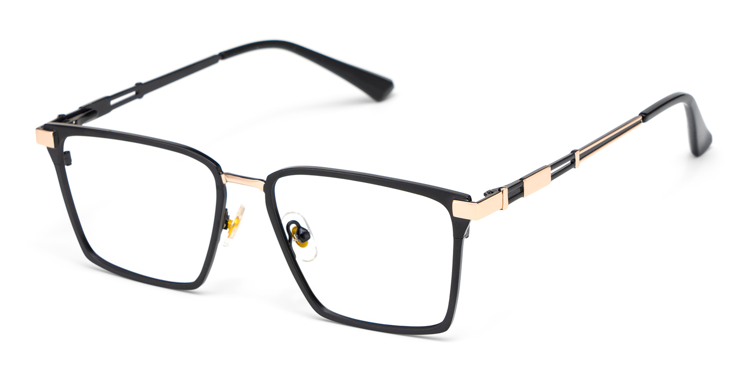 Finn Eyeglasses in Rectangle Black Frame | ZEELOOL UK2
