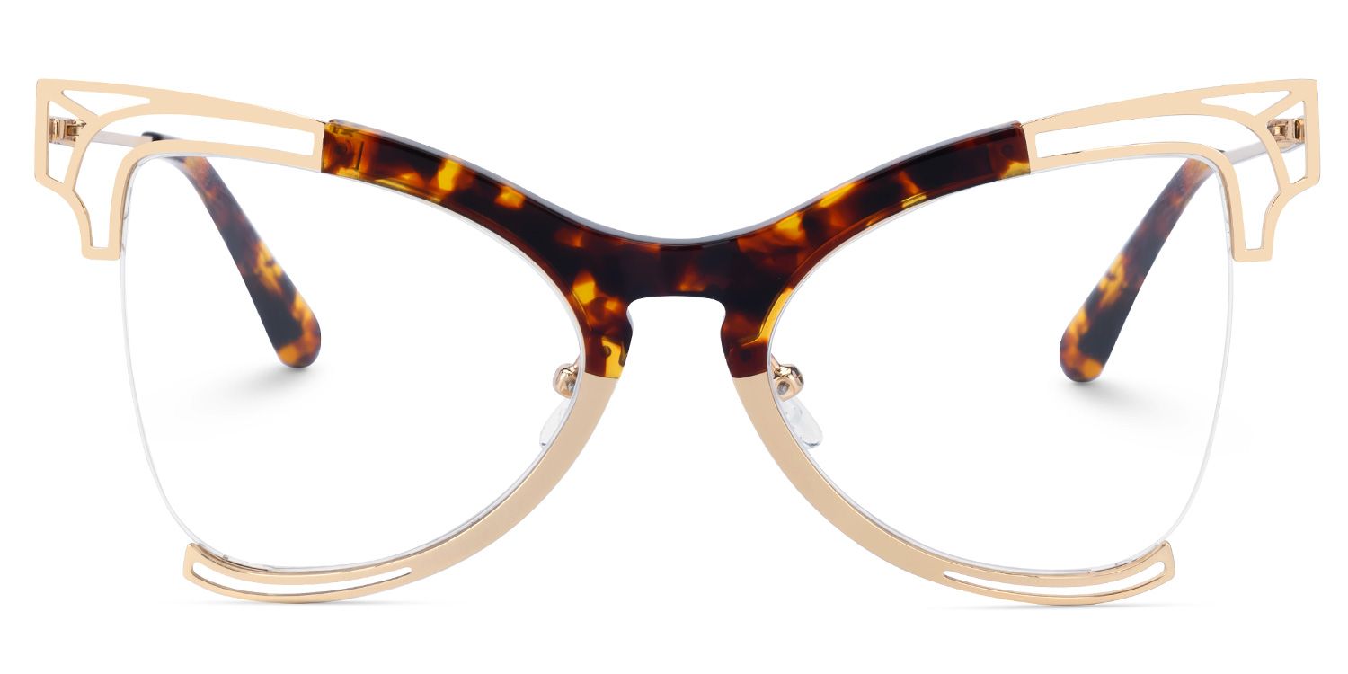 Phillisa Designer Eyeglasses in Butterfly Gold Frame0