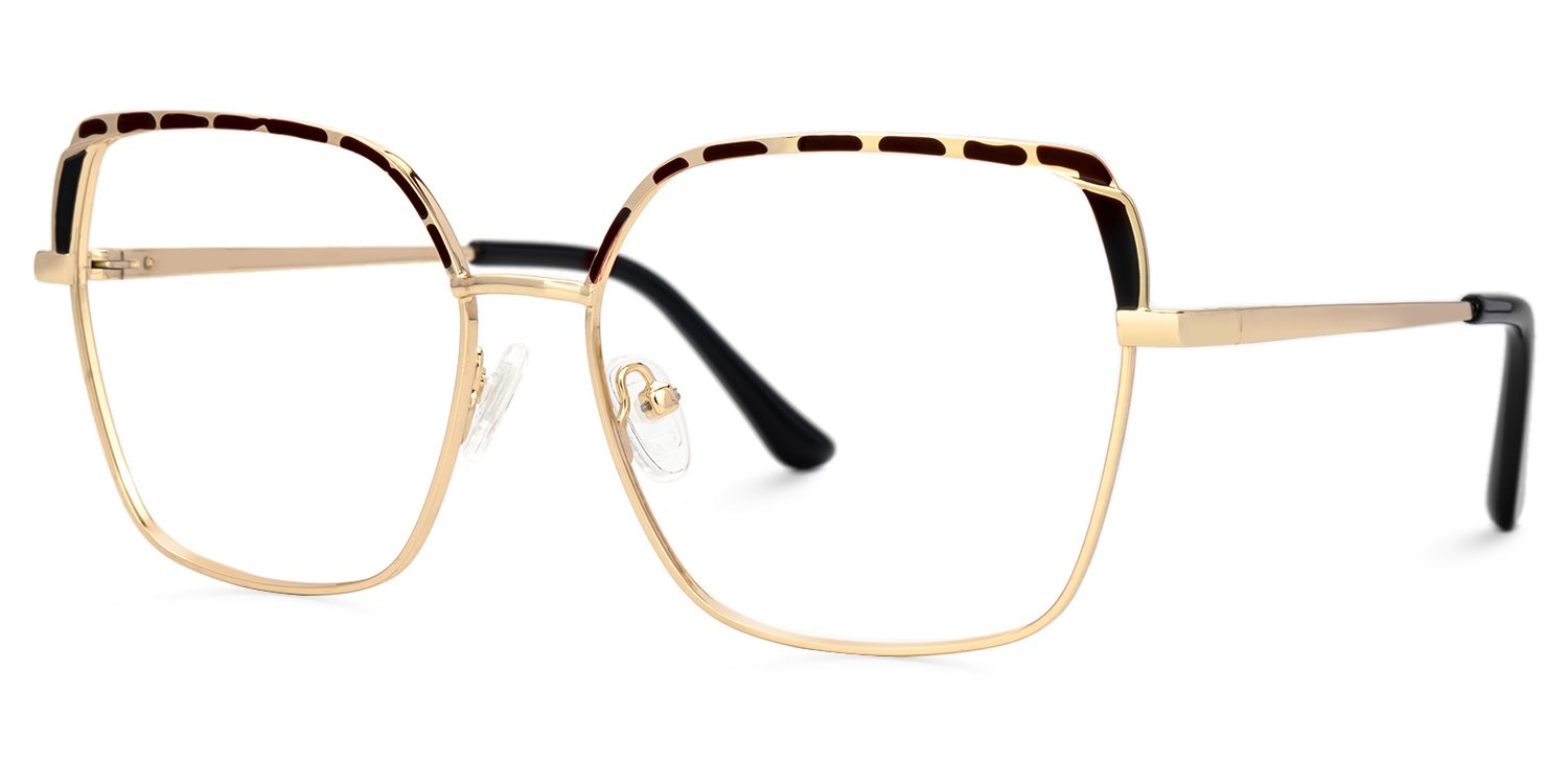 Shayla Metal Square Tortoise Frame Glasses | ZEELOOL UK1