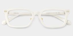 Remy White Rectangle Glasses1