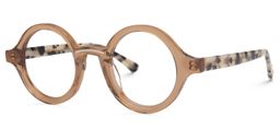Netini Round Brown Glasses1