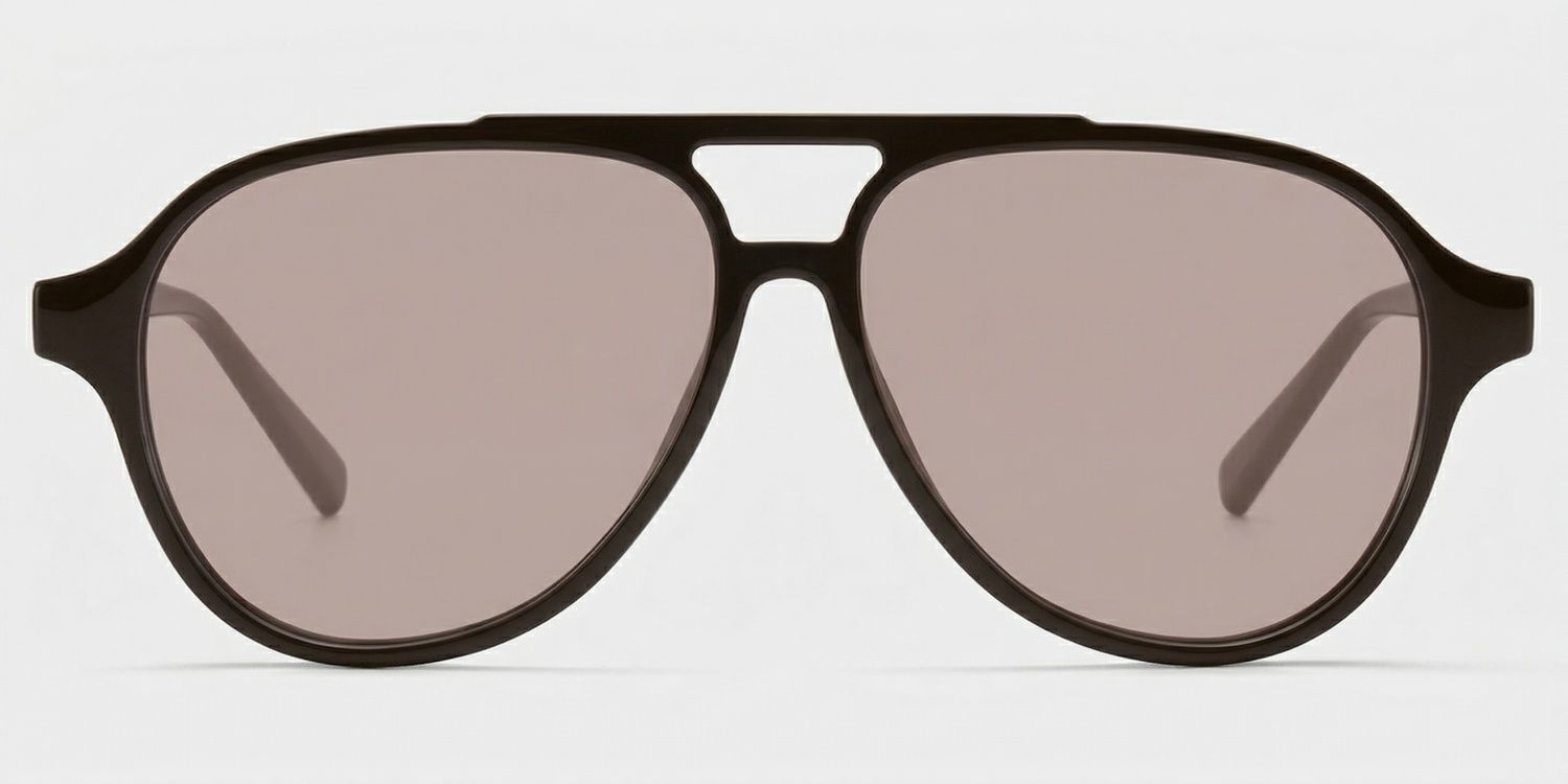 Drew Dark Brown Aviator Glasses for the Female | ZEELOOL0