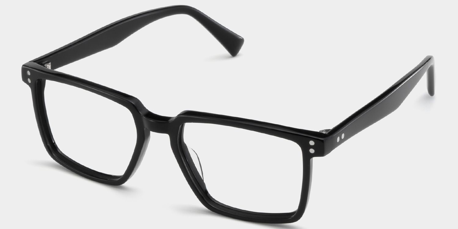 Griffin Black Frame Glasses with Rectangle Frame Online | ZEELOOL UK2