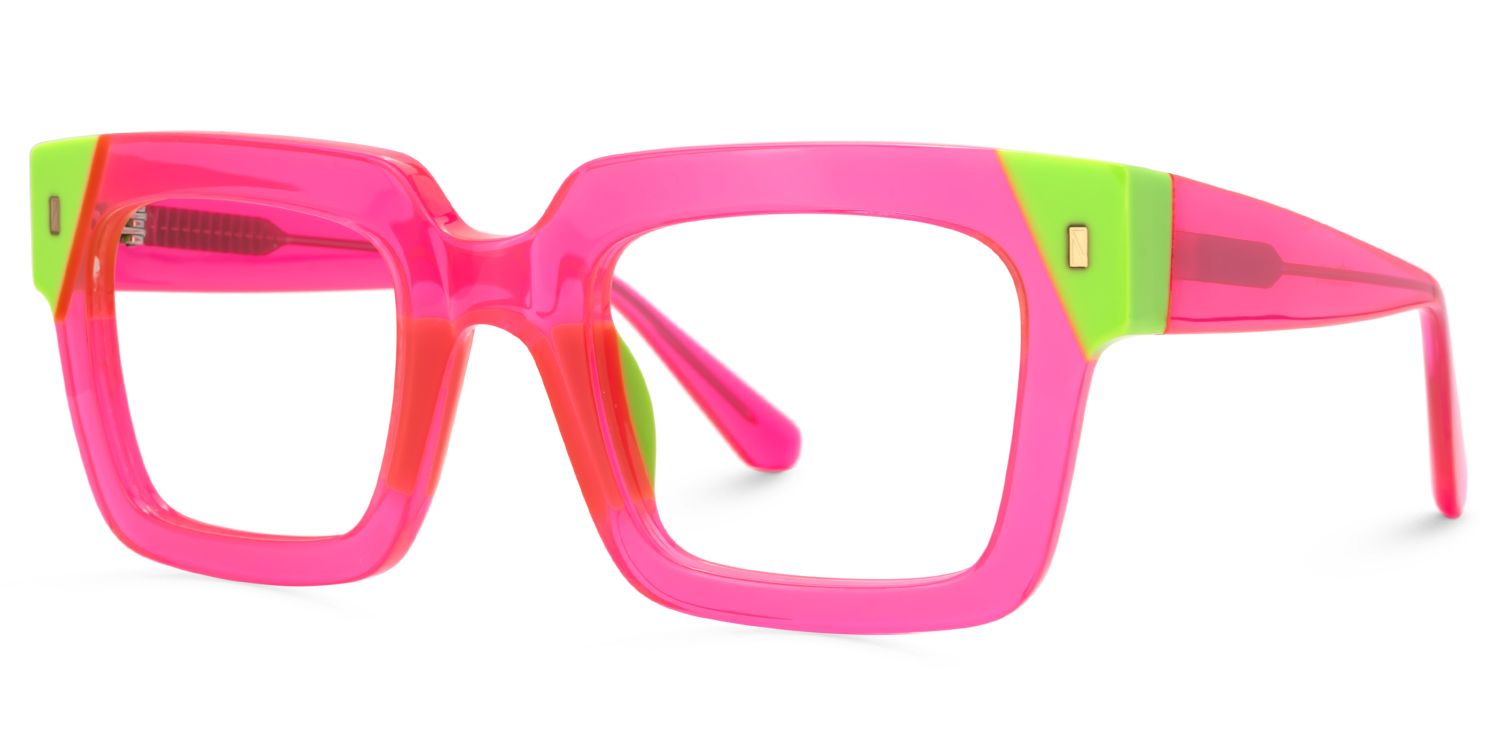 Trendy Pink Eyeglasses Frames For Women - Sarah Rectangle Glasses1