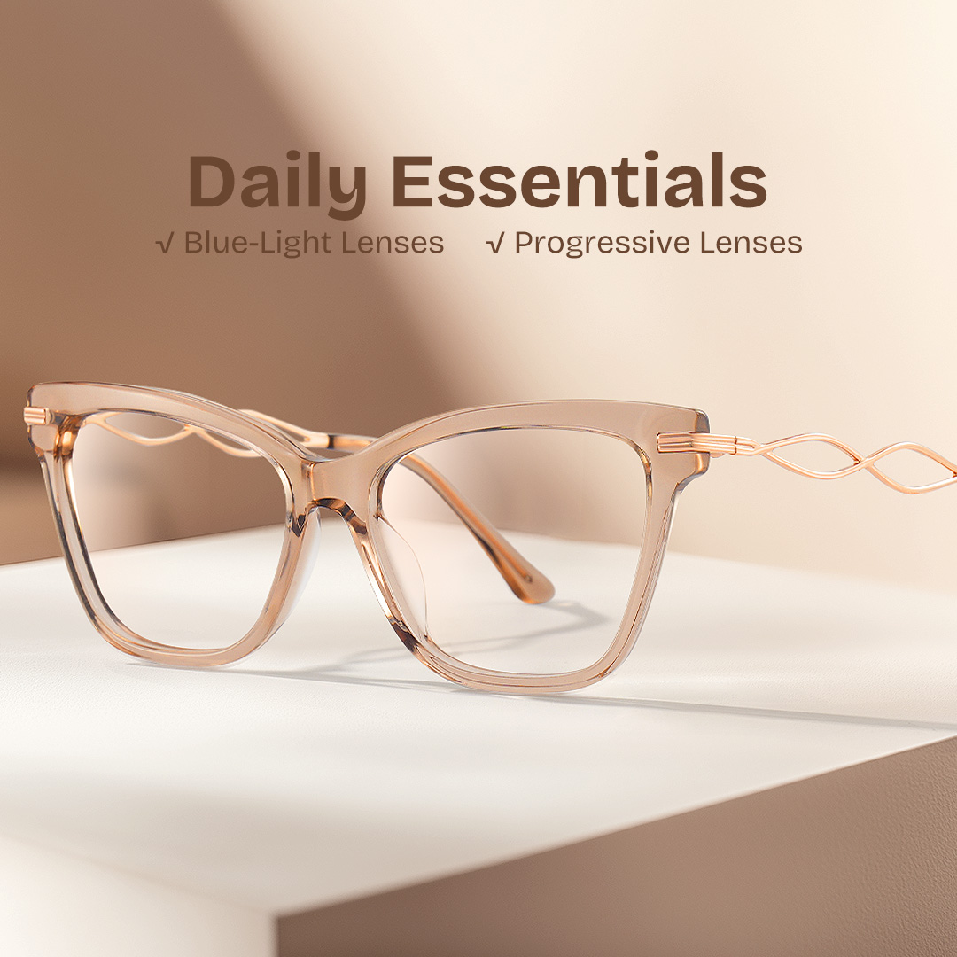 Mason Eyeglasses in Cat Eye Champagne Frame | ZEELOOL UK0