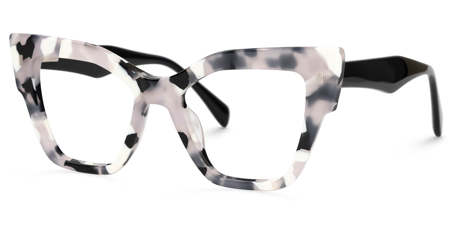 Yasmin Cateye Marble Glasses1