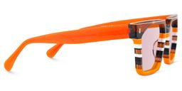 Laguer Rectangle Orange Sunglasses3