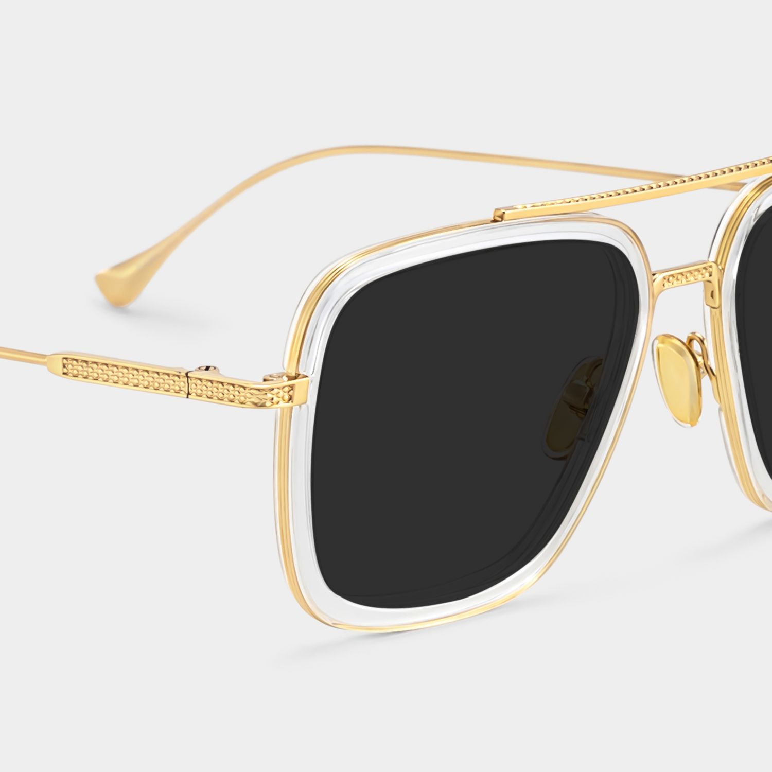 Gifford Aviator Clear Full Rim Sunglasses | ZEELOOL UK4