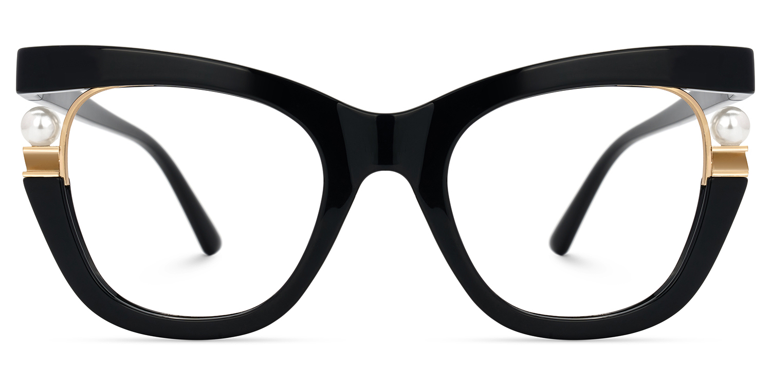 Pearl Cateye Black Glasses good-img
