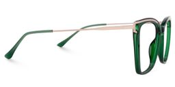 Krystle Green Square Glasses2