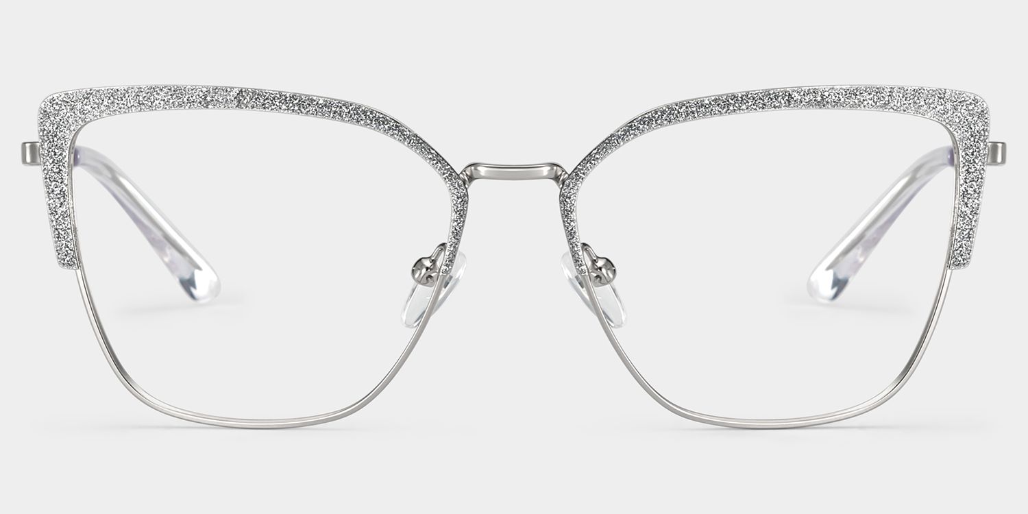 Javier silver rectangle glasses Online | ZEELOOL0