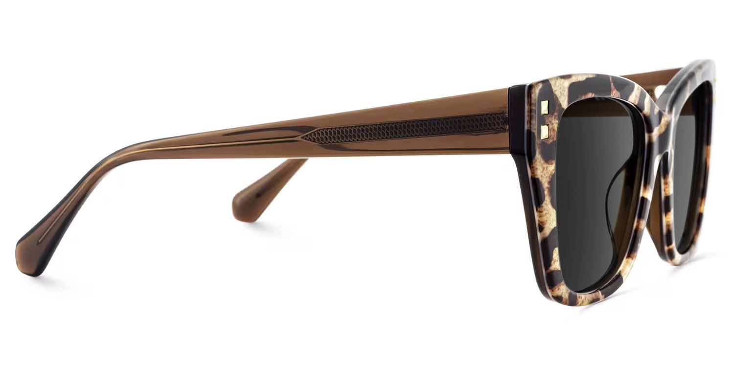 Tessia Leopard Square Glasses Women's Glasses | Zeelool3
