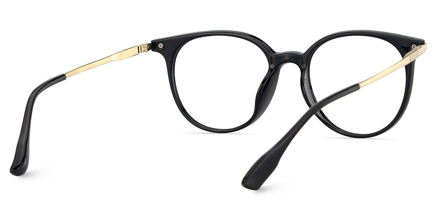 Mila Round Black Frame Eyeglasses for Woman| ZEELOOL UK5