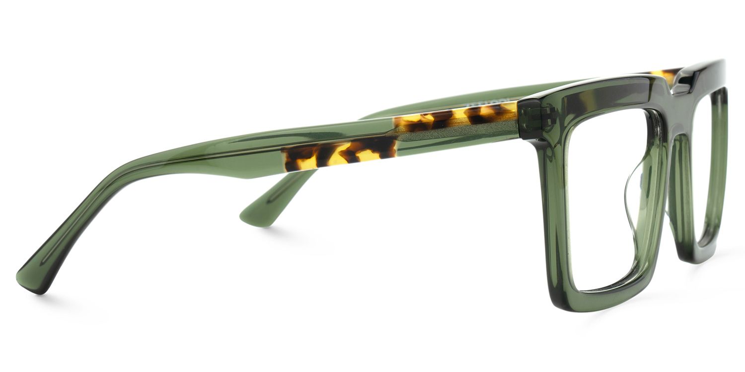 Leblanc Square Green Glasses For Men | ZEELOOL UK2
