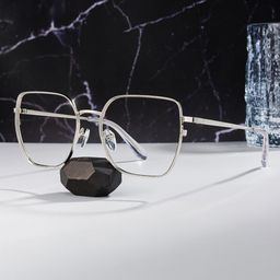 Fife Geometric Silver Glasses0