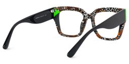 Clody Square Cheetah Print Glasses3