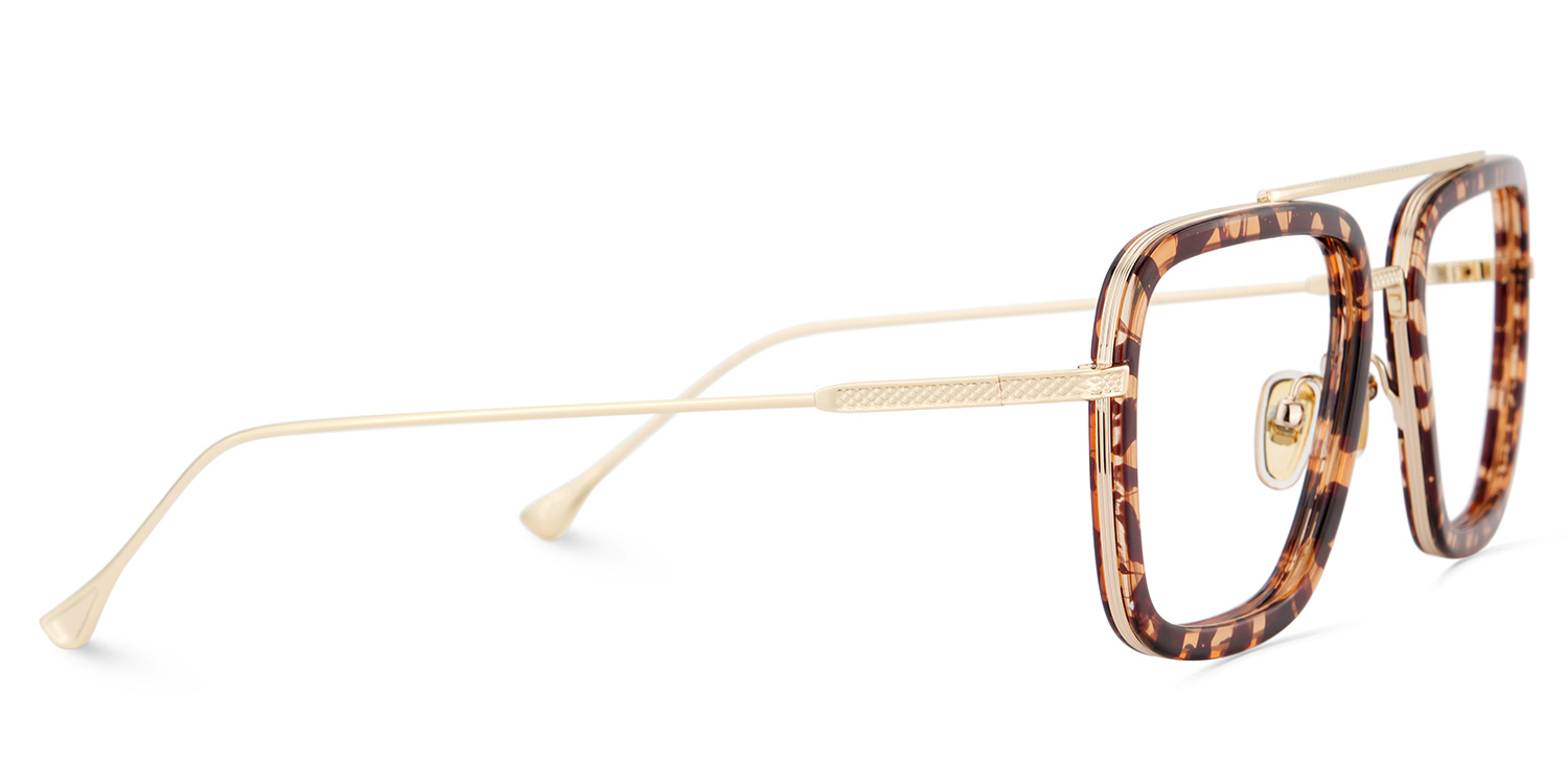 Gifford Rectangle Tortoise Frame Glasses | ZEELOOL UK4