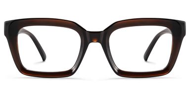 Marley Dark Brown Rectangle Glasses