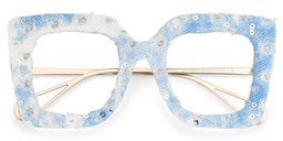 Latanya Cobalt Blue Square Glasses2