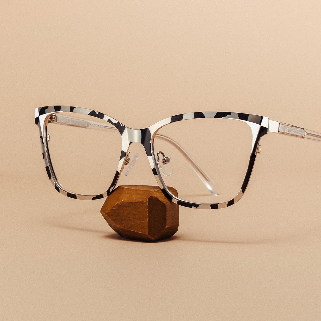 Elise Tortoise Frame Glasses with Rectangle Frame Online | ZEELOOL UK0