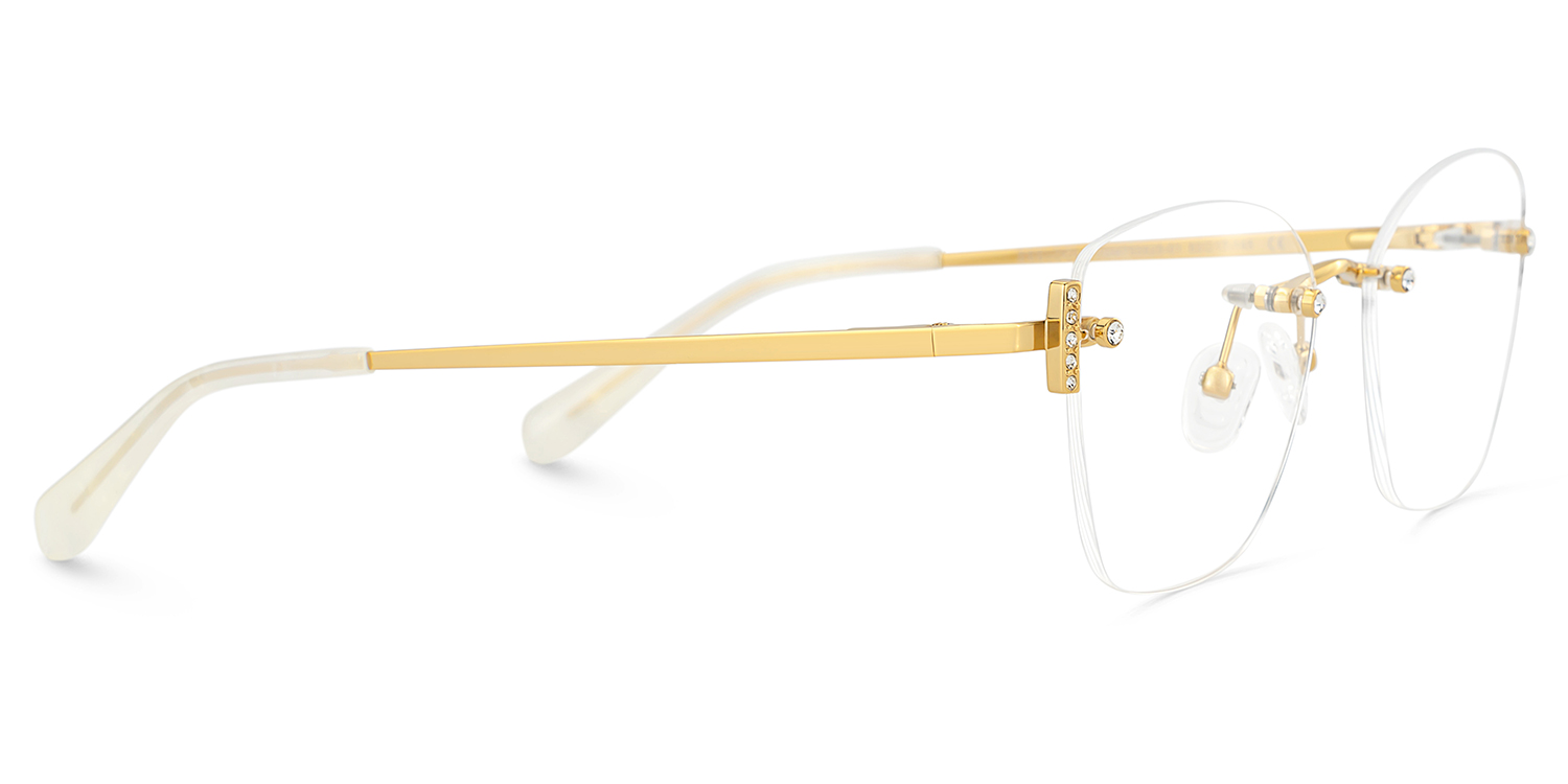 Jaxon Rectangle Gold Glasses3