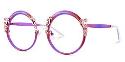 Nelida Round Purple Glasses3