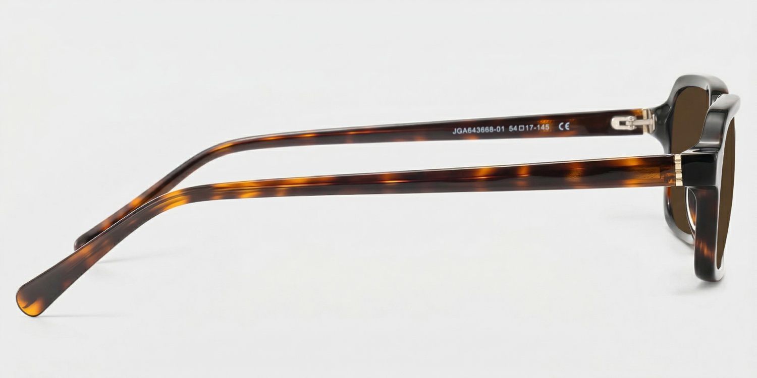 Danielle Matte Brown Tortoise Rectangle Glasses | ZEELOOL3