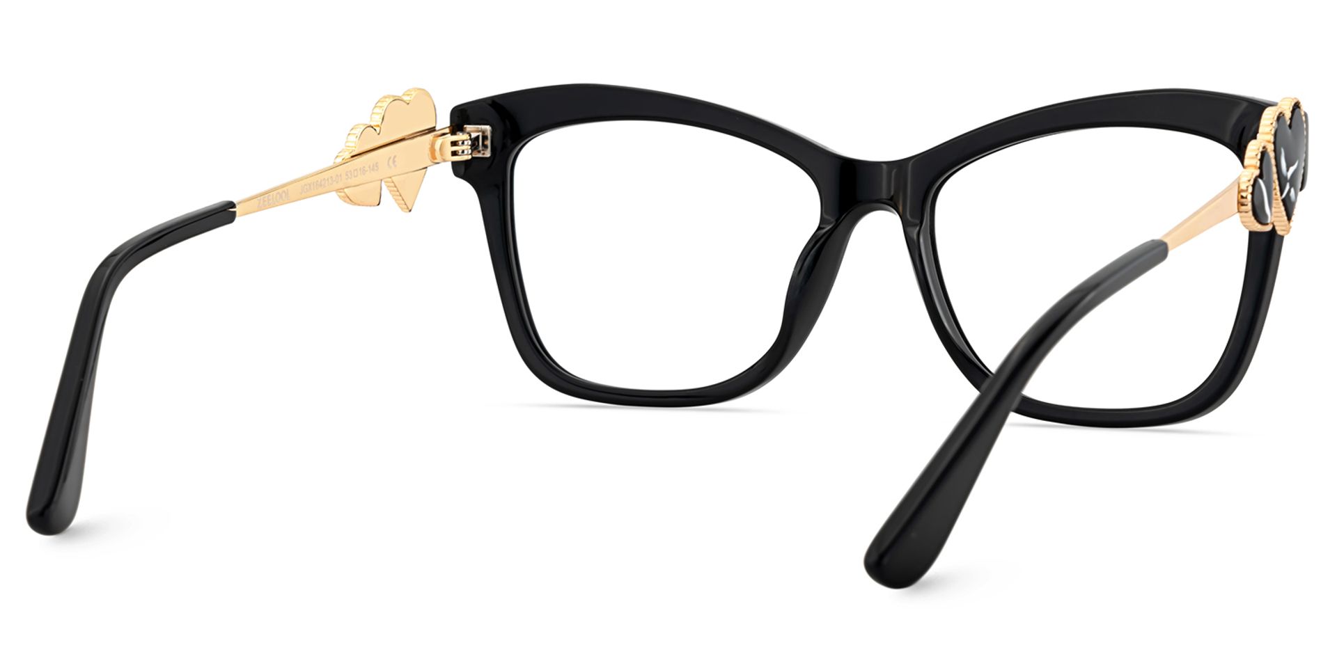 Large Black Prescription Glasses In Butterfly Shape5