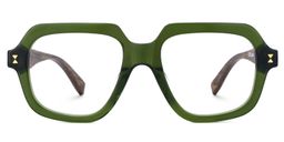 Faubion Geometric Green Glasses2
