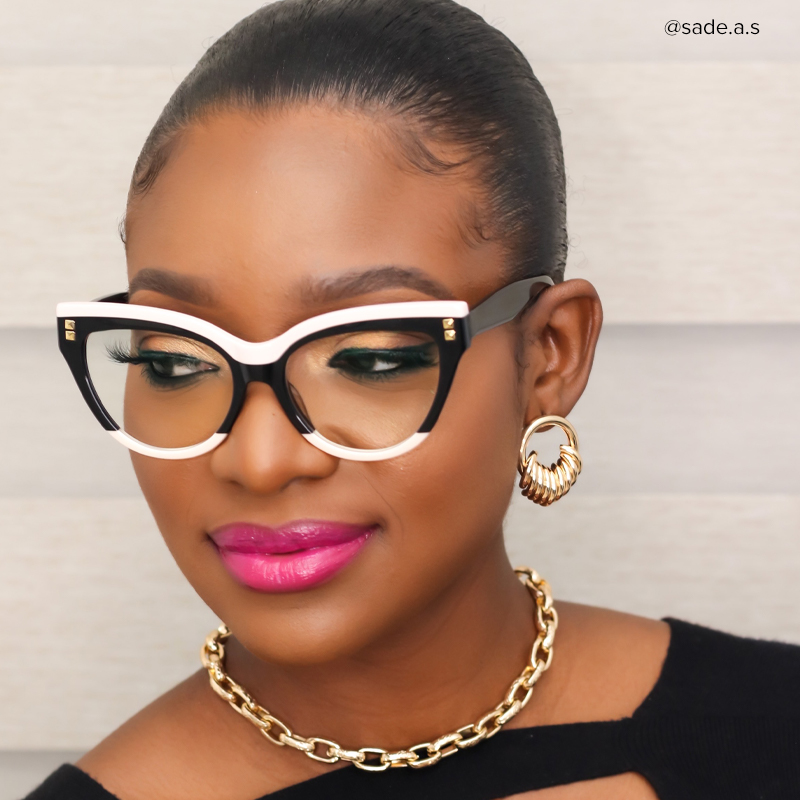 ZEELOOL Cascata Cateye Black Glasses