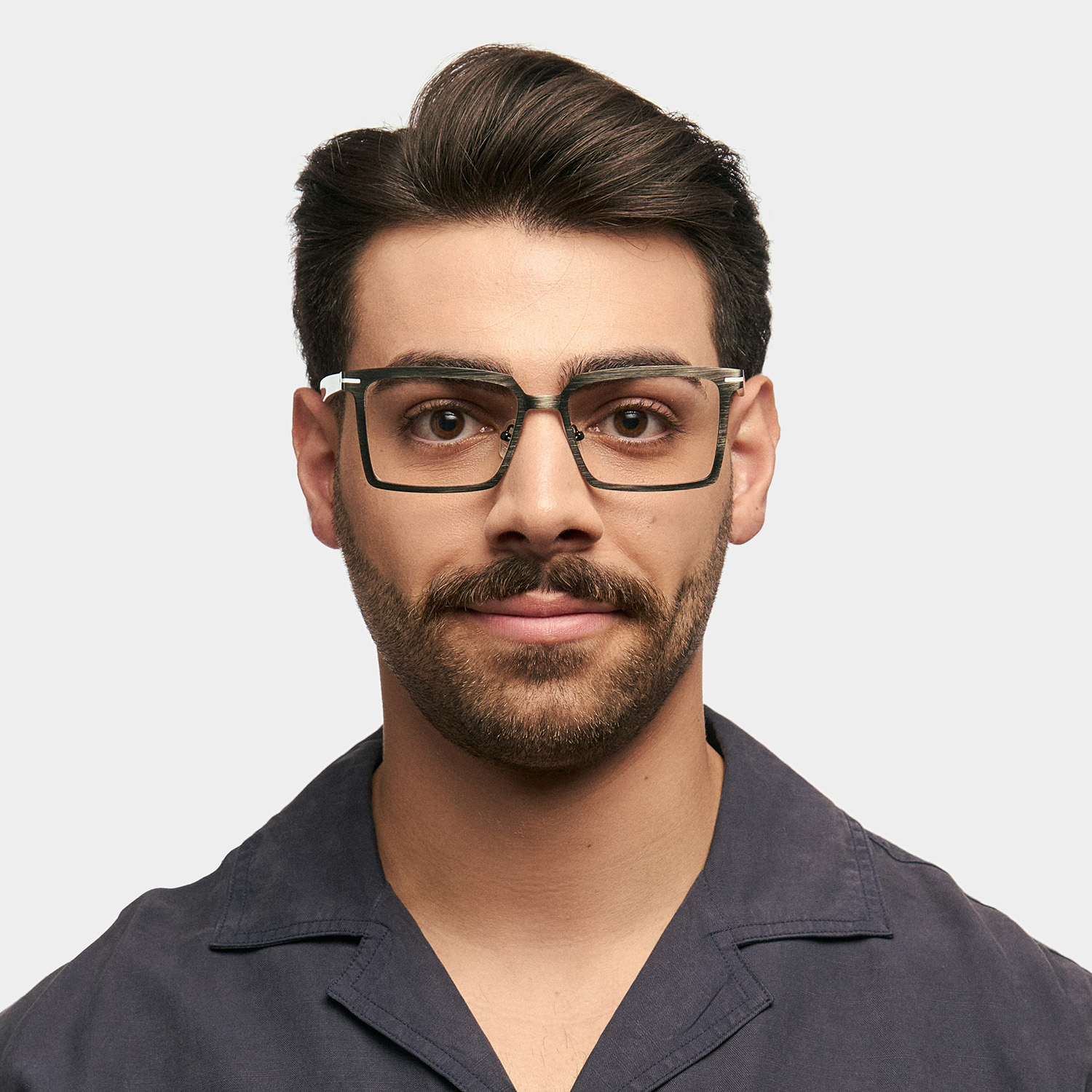 Sharma Rectangle Black Glasses0