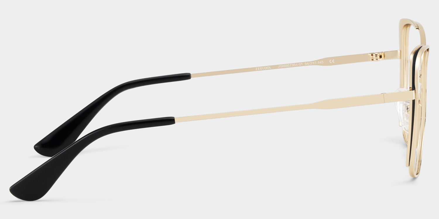 Tessa Black Gold Frame Glasses with Cat eye Frame Online | ZEELOOL UK4