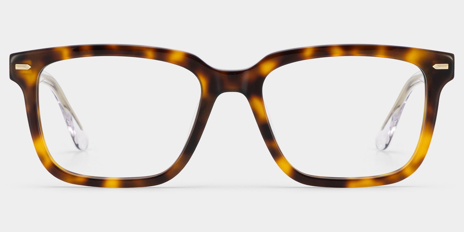 George Tortoise Rectangle Glasses for Men | ZEELOOL1