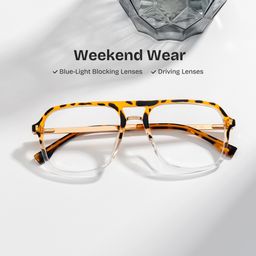 Kilworth Aviator Tortoise clear Glassess0
