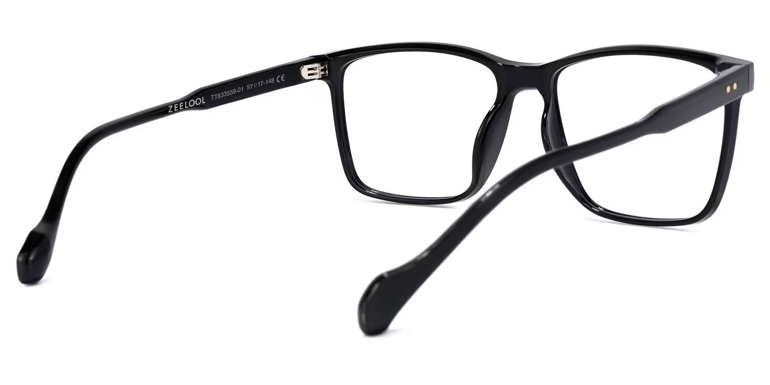 Burgos Square Black Glasses | ZEELOOL UK3