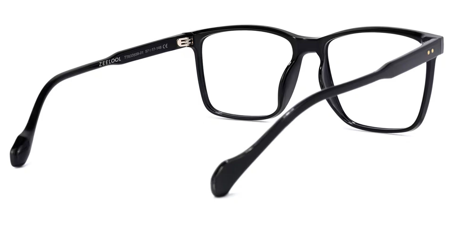 Burgos Square Black Glasses | ZEELOOL UK3