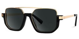Oromiya Aviator Black Gold Glasses1