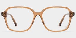 Clementine Clear Brown Square Glasses2