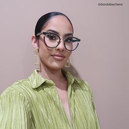 Laraine Cat Eye Green Glasses8