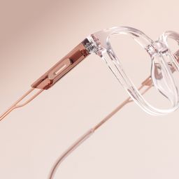 Chloe Square Pink Clear Glasses7