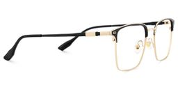 Dawson Browline Black Gold Glasses4