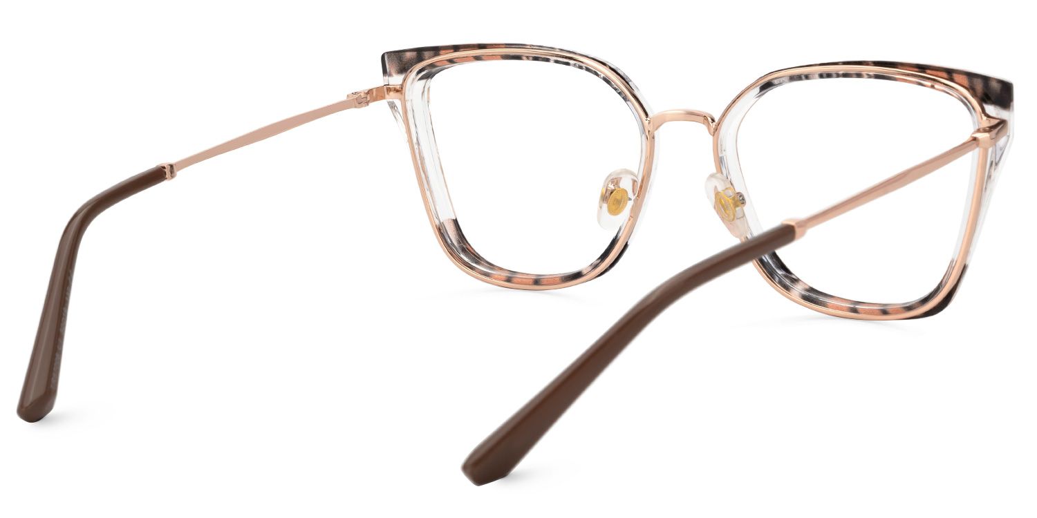 Martins TR90 Rectangle Brown Frame Glasses | ZEELOOL UK3