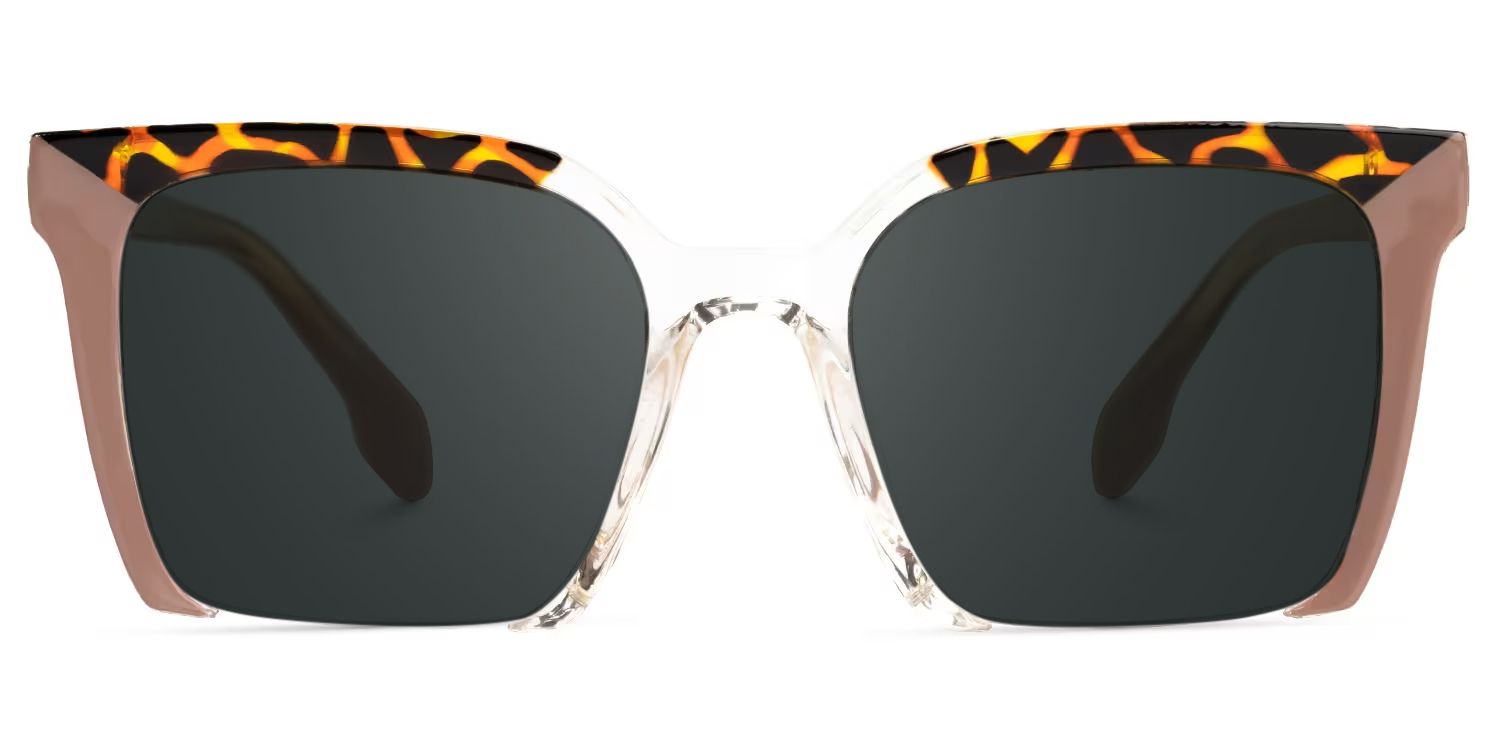 Misty Brown Frame Sunglasses with Square Style | ZEELOOL UK0