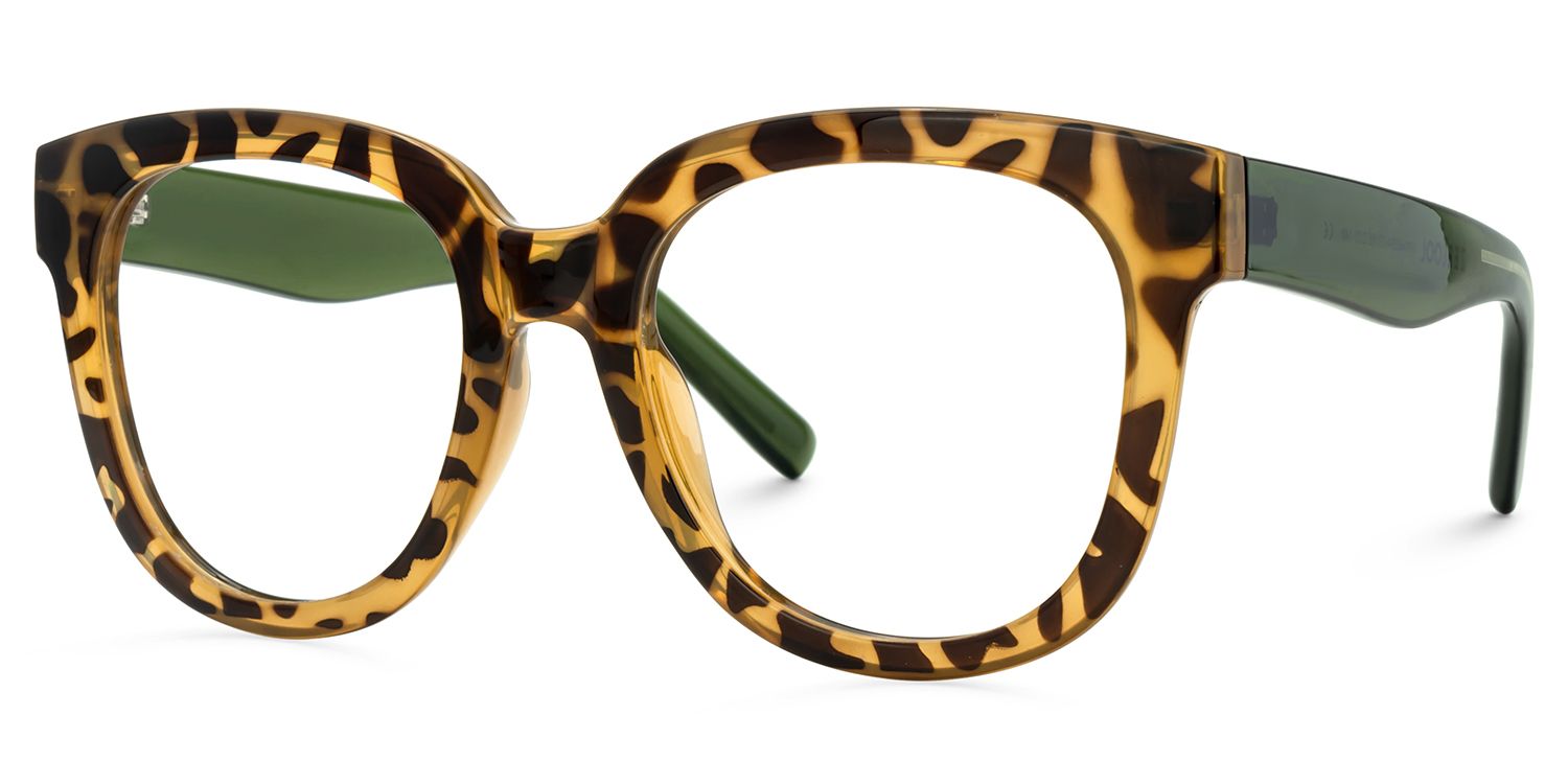 Harrell Square Tortoise Eyeglasses and Wide Frames1