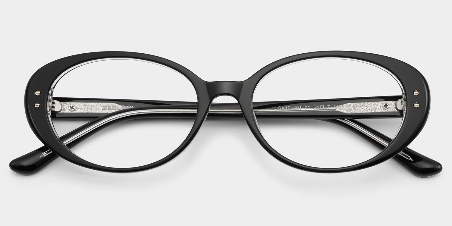 Lennon Black Oval Glasses | Retro Varsity Athleisure4