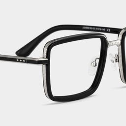 Hunter Black Square Glasses5