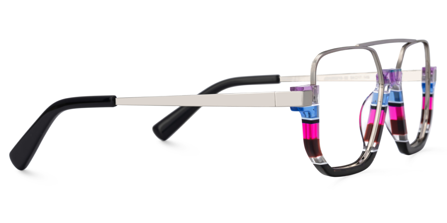Multicolor Strip Aviator Spectacles Frames - Oromiya on Sale | ZEELOOL UK3