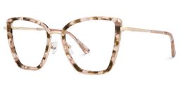 Kesego Square Floral Glasses1