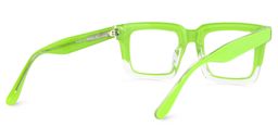 Holly Rectangle Green Glasses3