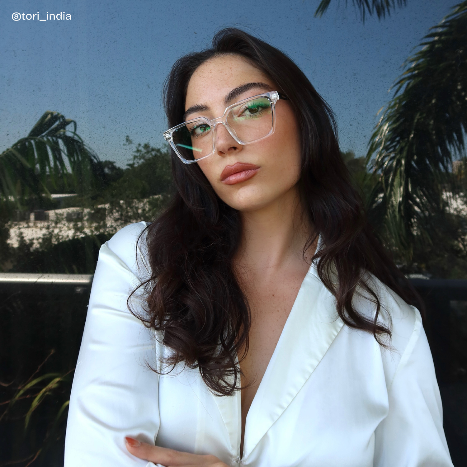 Mabel Square Clear Glasses7